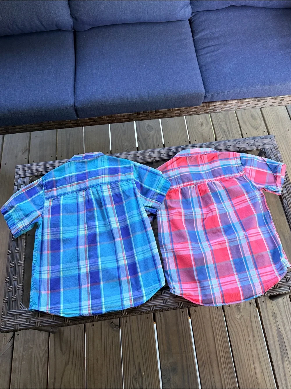 Old Navy Boys' Short-Sleeve Plaid Shirts  Size Small